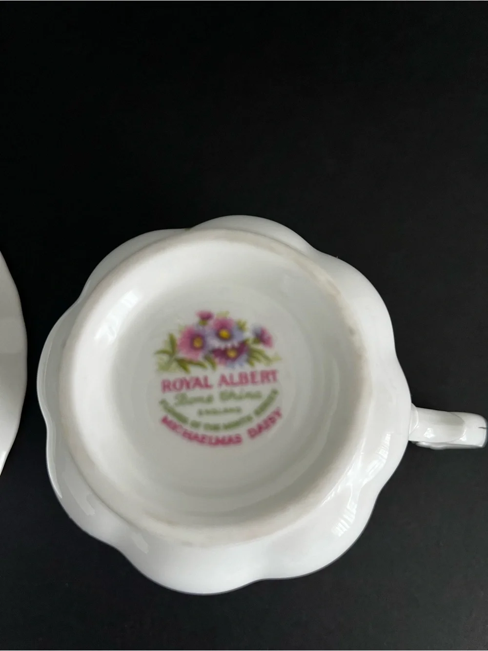 Vintage Royal Albert England Michaelmas Daisy Flower September Tea Cup & Saucer